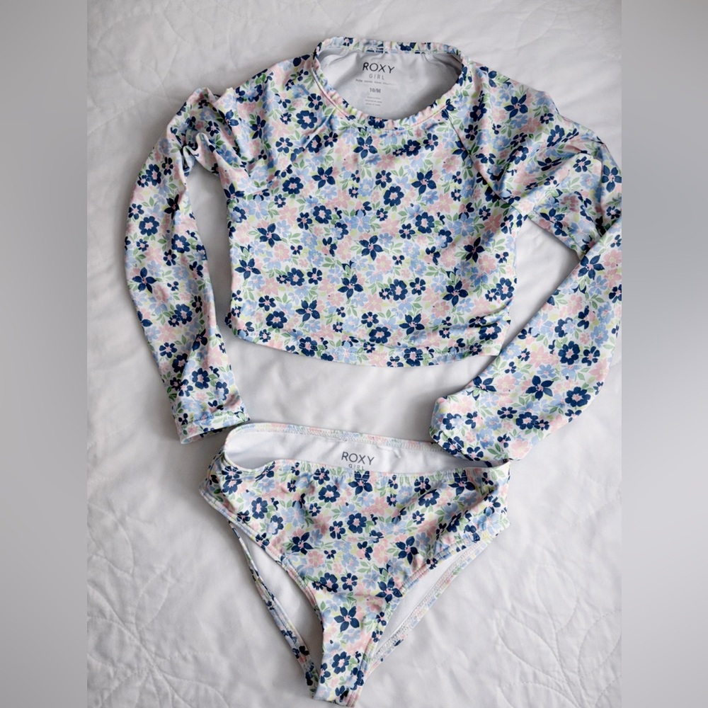 Roxy  Big Girl Floral Swimwear size 10
